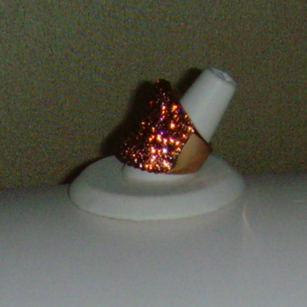 Joan Boyce Rose-Gold Tone and Dk Topaz Colored R/S Concave Style Ring - Size 7 - Picture 13 of 15